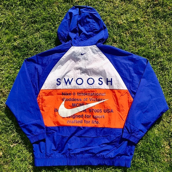 double swoosh nike windbreaker